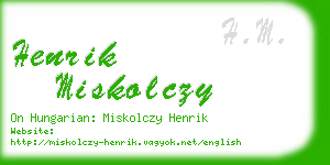 henrik miskolczy business card